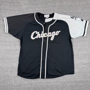 Vintage Starter Chicago White Sox Baseball‎ Jersey Men's XL Black MLB Retro 90s